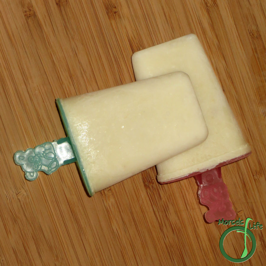 Morsels of Life - Pineapple Coconut Popsicles - Sweet pineapple chunks blended together with creamy coconut milk and frozen into refreshing pineapple coconut popsicles.