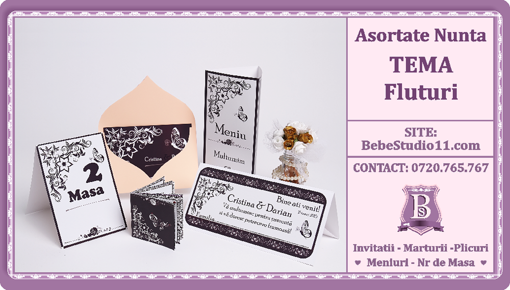 Bebestudio11com Invitatii Nunta Si Botez Asortate Nunta Tema