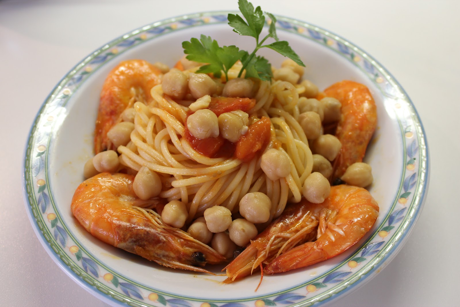 cook lover PASTA CECI E MAZZANCOLLE