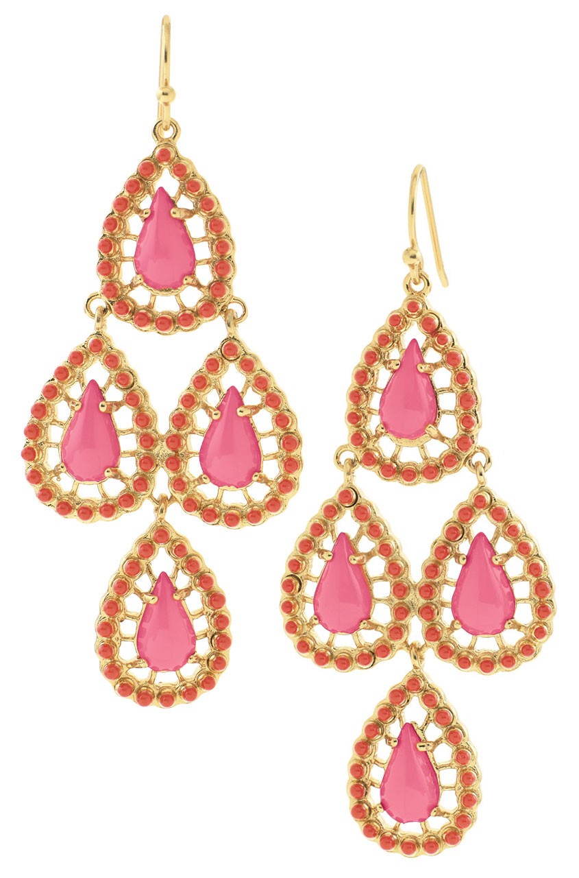 Pink Earrings Stella Dot Pegasus Earrings Stella And Dot Pegasus - Main Image