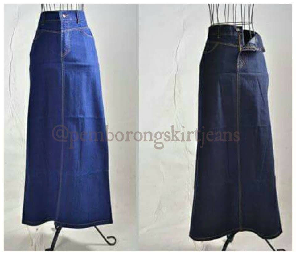skirt jeans labuh muslimah