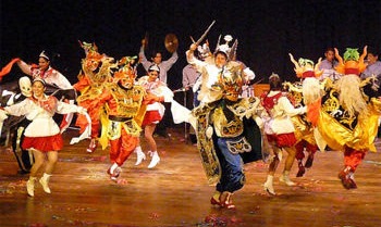 La Diablada Foto de La Diablada en escena y a colores