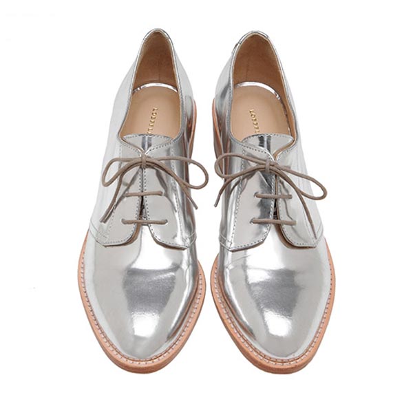 BROSE NOSE Wish List 7 Silver Oxfords by LOEFFLER RANDALL
