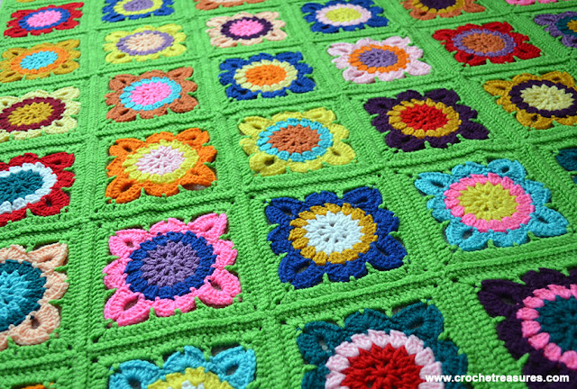 Free Crochet Pattern, Crochet Afghan Pattern, Spring Afghan