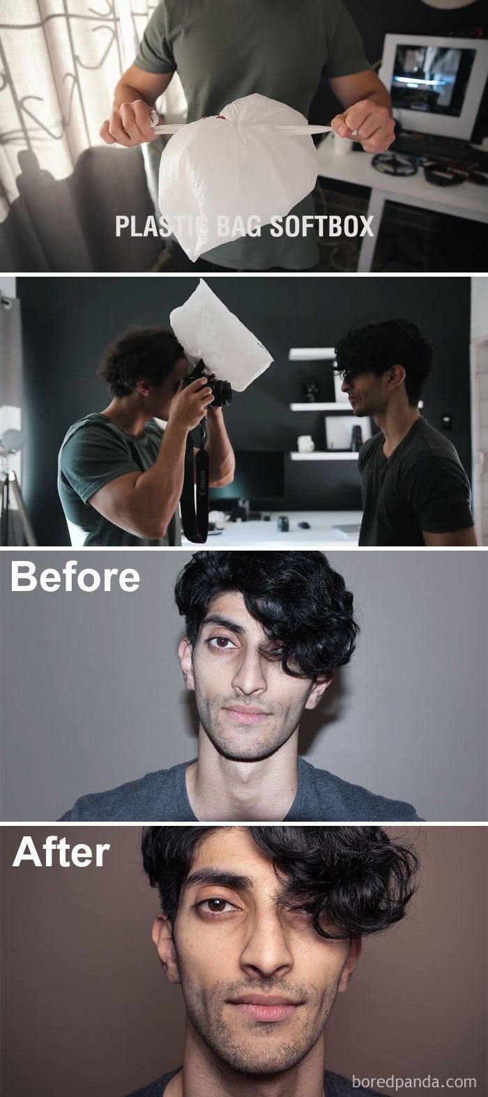 #5 Use A Plastic Bag For A Softbox Effect - 10 Genius Camera Hacks That Will Greatly Improve Your Photography Skills In Less Than 3 Minutes #5 Use A Plastic Bag For A Softbox Effect - 10 Genius Camera Hacks That Will Greatly Improve Your Photography Skills In Less Than 3 Minutes