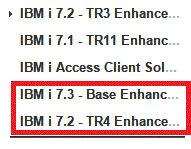 IBM i 7.3 7.2 TR4