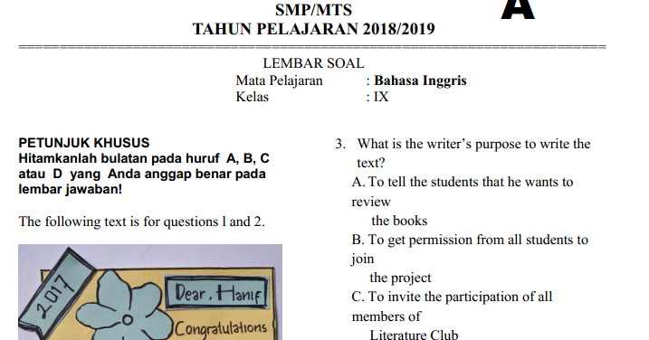 Download Soal Akm Bahasa Inggris Smp Pdf ID Aplikasi Download Soal Akm Bahasa Inggris Smp Pdf ID Aplikasi
