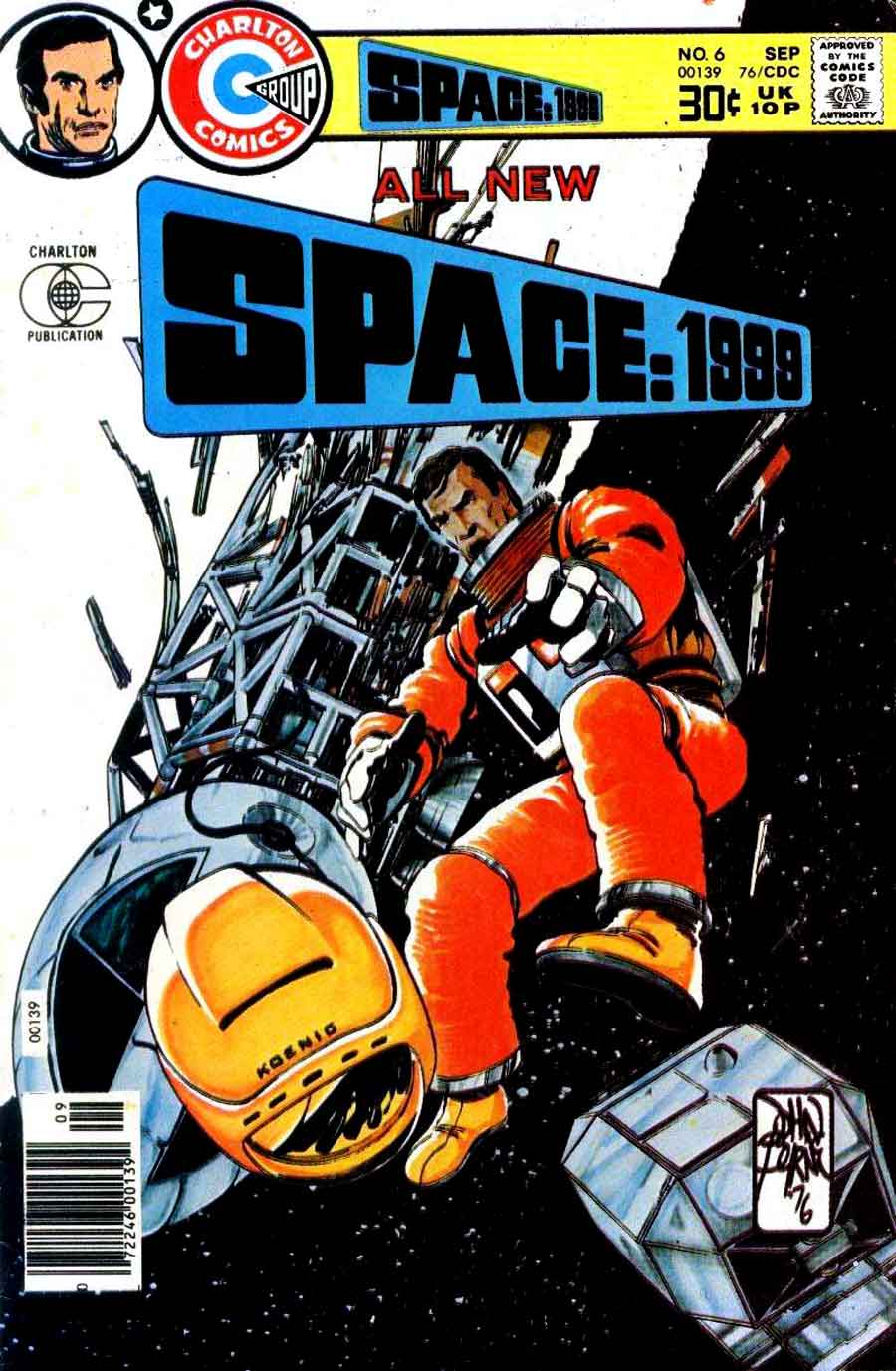Space 1999 v1 #6 chalrton bronze age comic book cover art by John Byrne