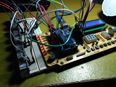 Mengukur 4 Jarak dengan Sensor Ultrasonic