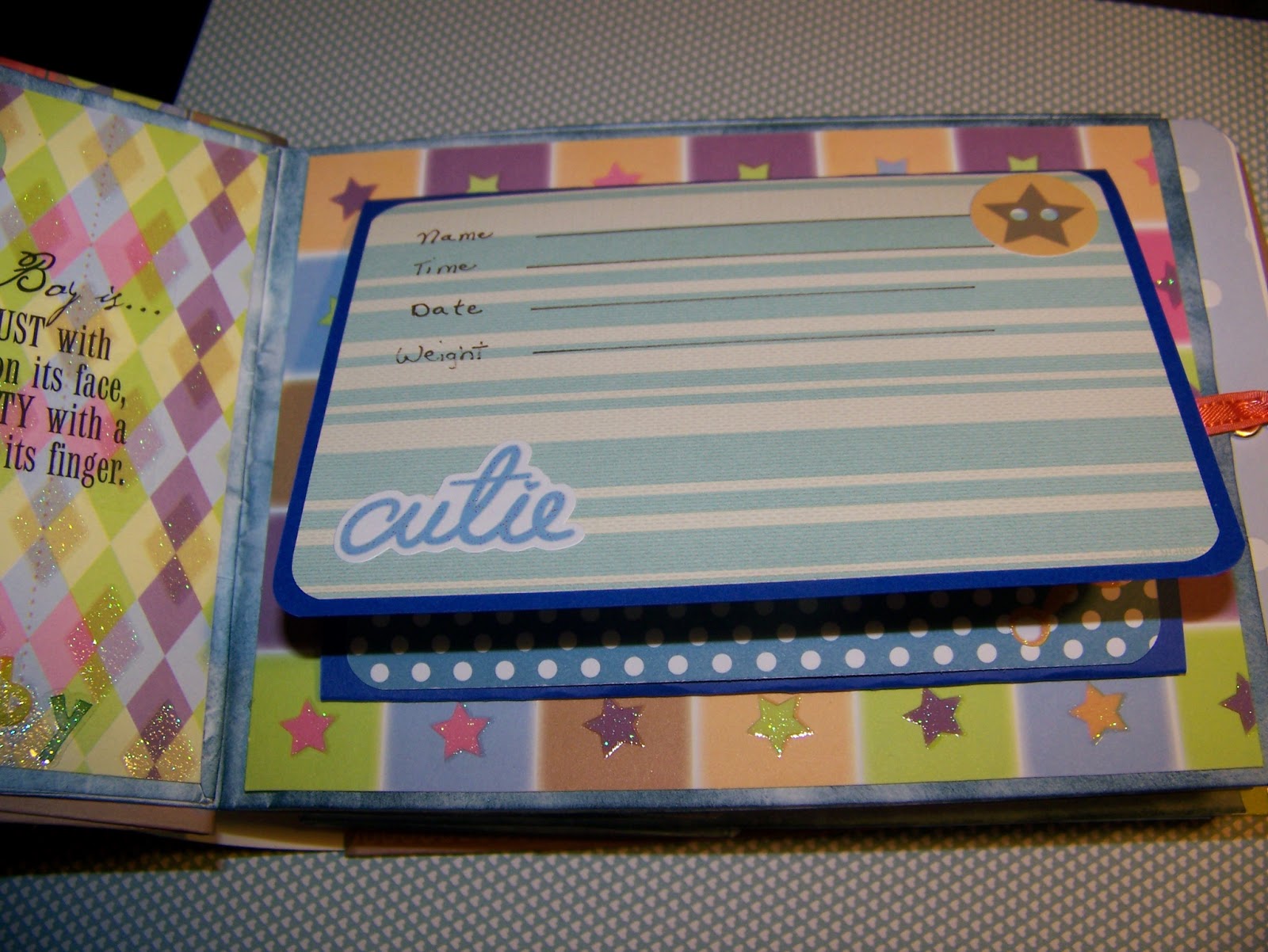 Lorie's Stamping Place Baby Boy Paper Bag Album