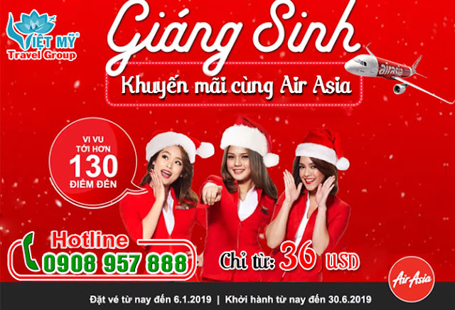 Khuyến mãi giáng sinh bay cùng Air Asia