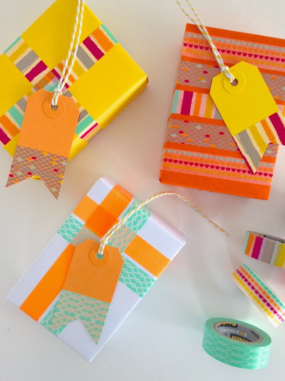 mousehouse DIY Scotch® Tape Gift Boxes and tags