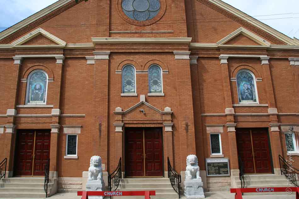 Public Art in Chicago Chicago's Chinatown St. Therese Church