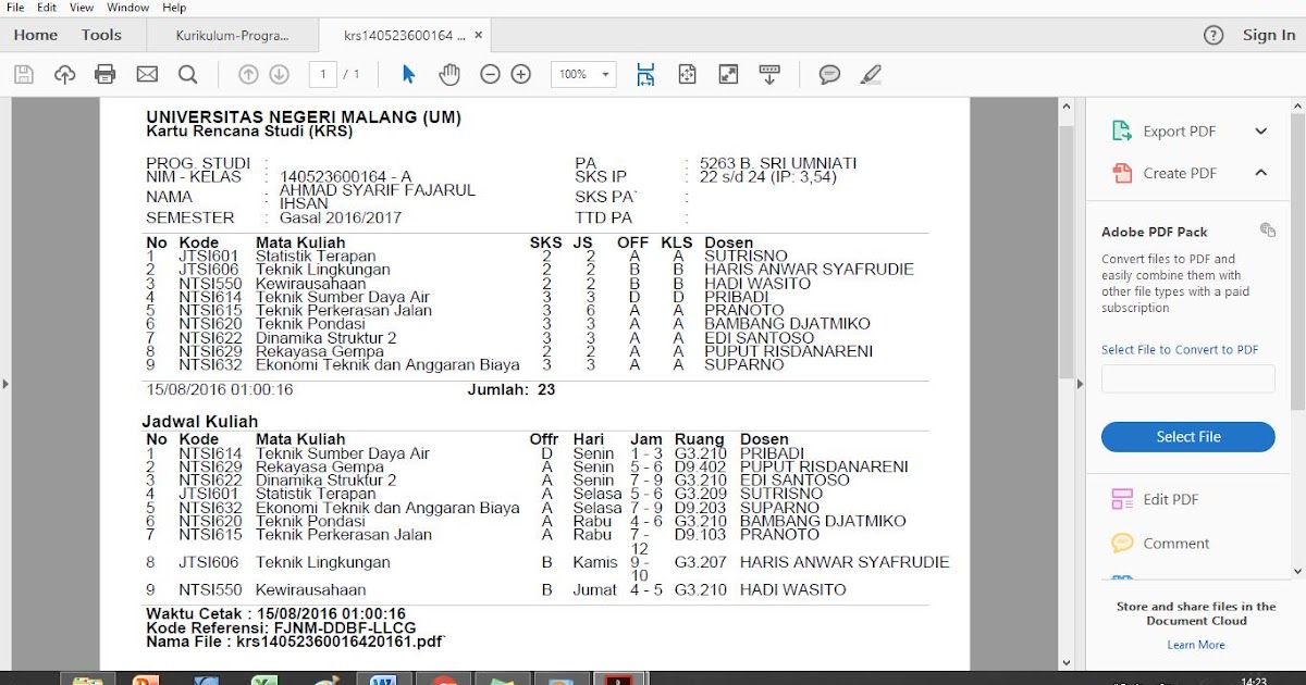 Tutorial Program KRS online siakad.um.ac.id FAJAR INDO