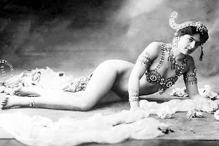 Mata Hari with jeweled bra