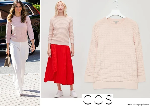 Princess Sofia wore Cos Waffle-Stitch Cotton Jumper - Rose Pink