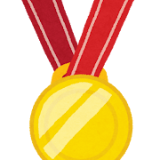 オリンピックのイラスト「金メダル」