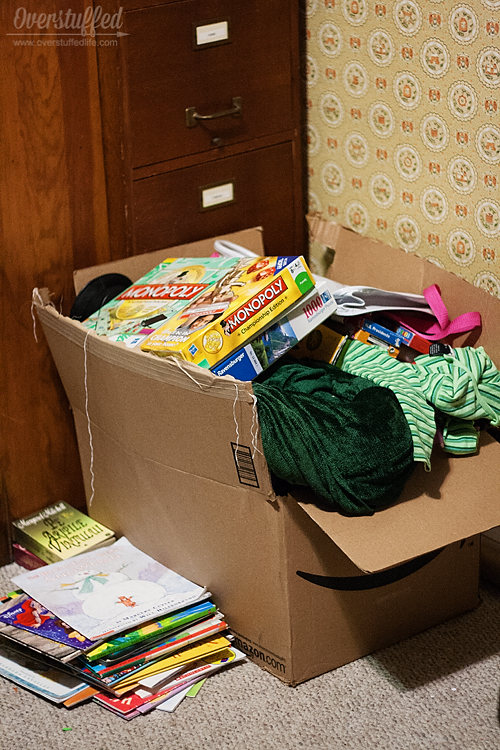 Getting rid of the clutter. Keep a donation box constantly going so that you can declutter quickly and easily.