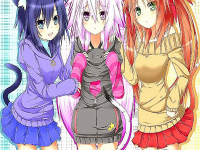 Kawaii cute anime cat girl wallpaper 152513