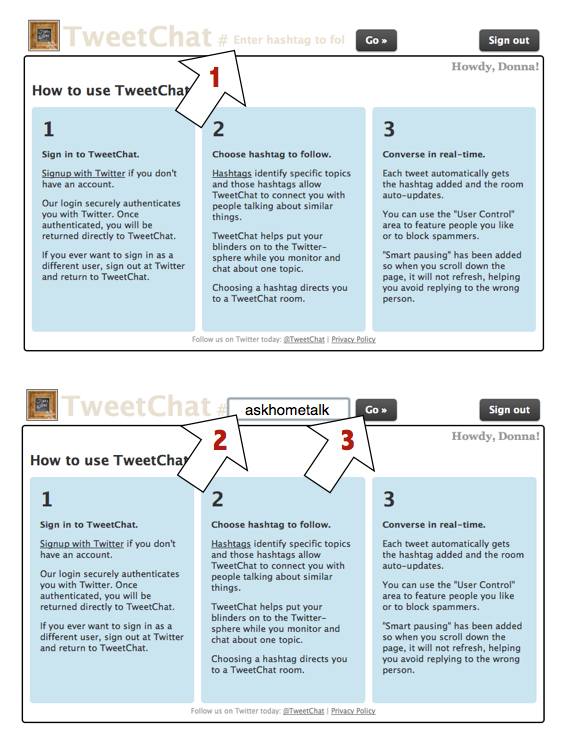 How to use TweetChat for Twitter parties, via Funky Junk Interiors