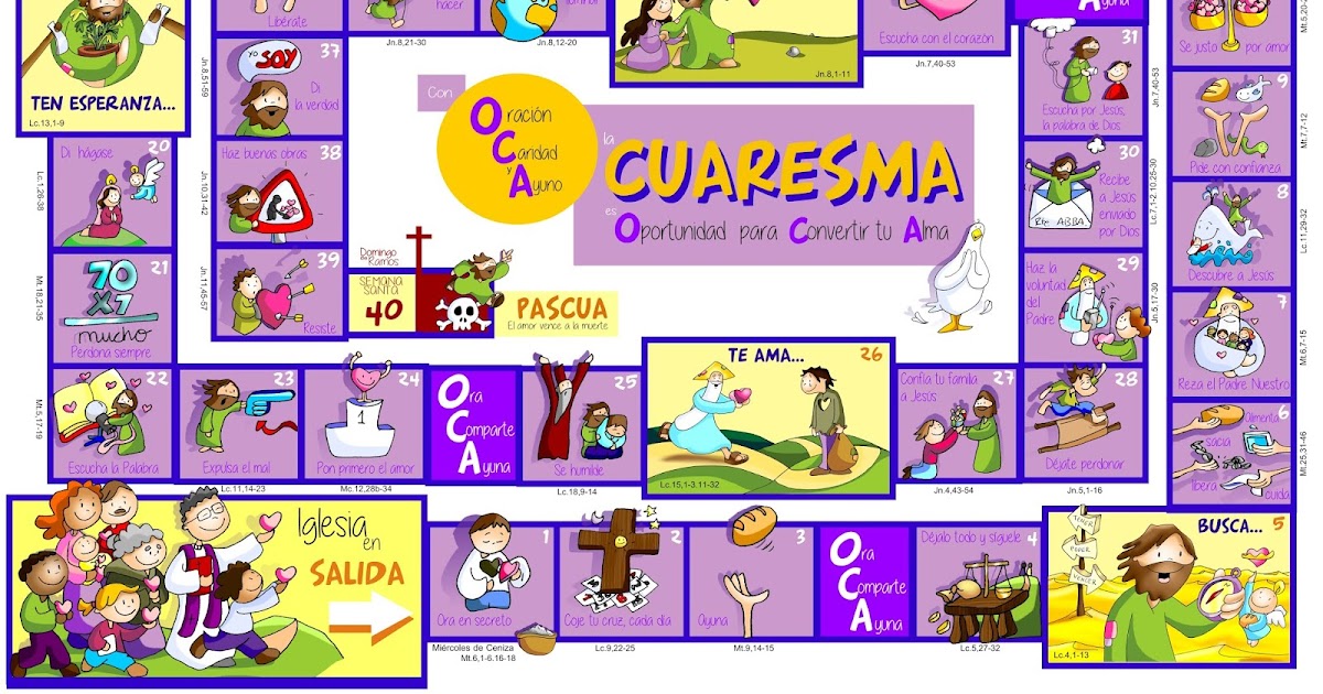 Religión Severo Ochoa Juego de CUARESMA Oración, Caridad y Ayuno (OCA)