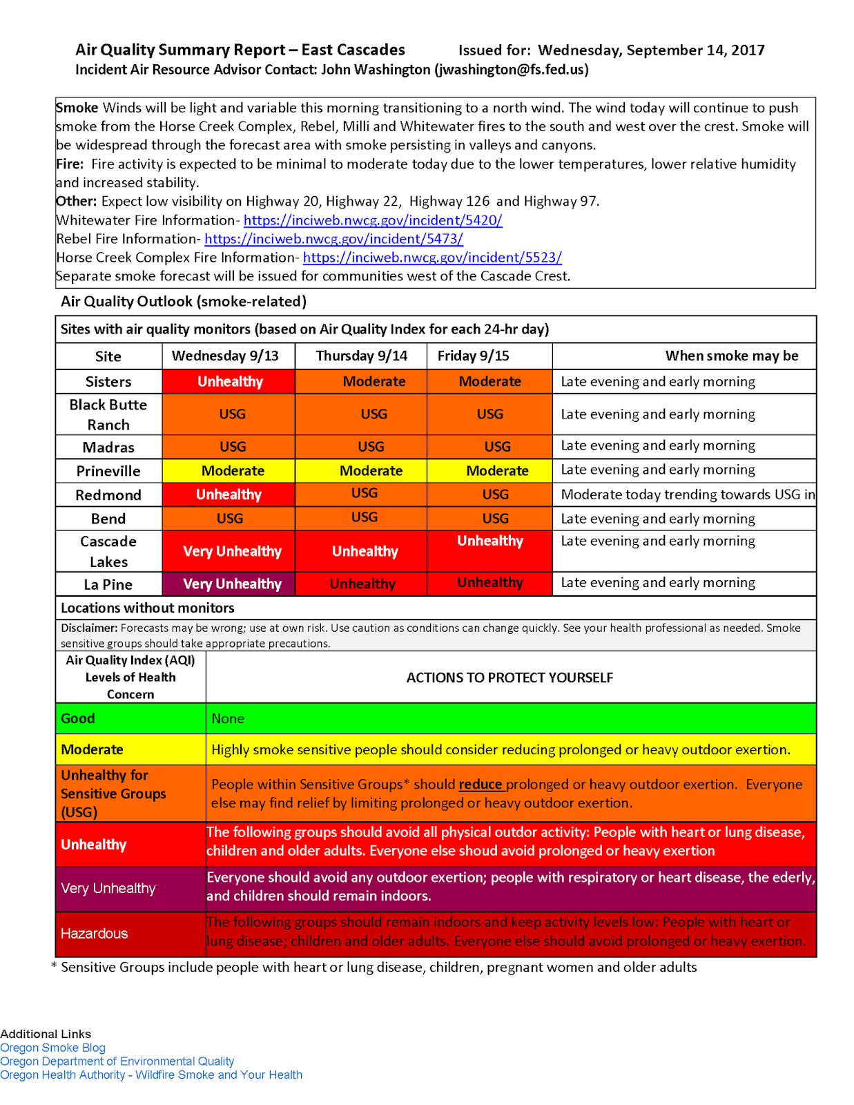 Wildfire Air Pollution Map oregon smoke information september 2017 Wildfire Air Pollution Map oregon smoke information september 2017