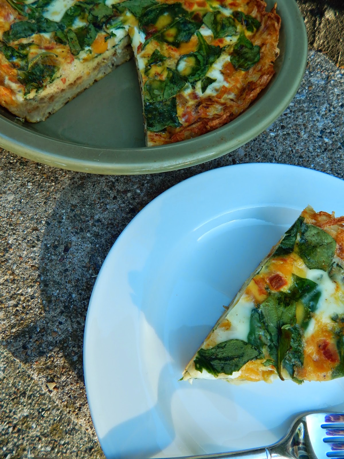 Hash Brown Crusted Spinach & Egg Quiche Ally's Sweet & Savory Eats