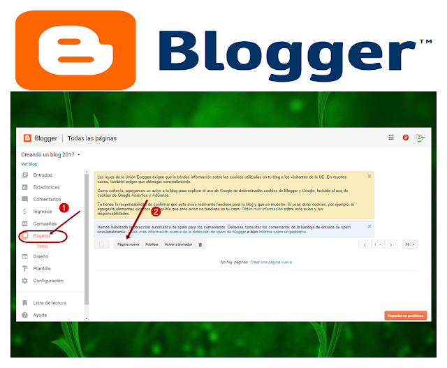 Aprende a crear tu primer entrada en tu blog de Blogger 2017