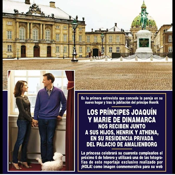 Prince Joachim of Denmark and Princess Marie of Denmark gave an interview to Hola! magazine. 