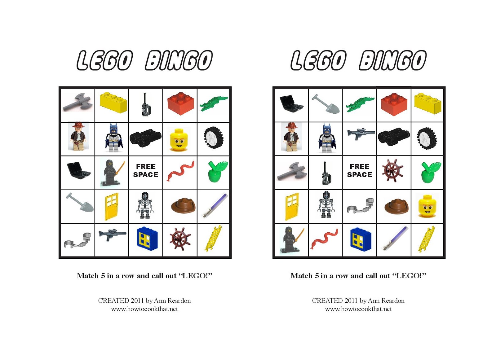 Jogo educativo: bingo de lego-ESPAÇO EDUCAR