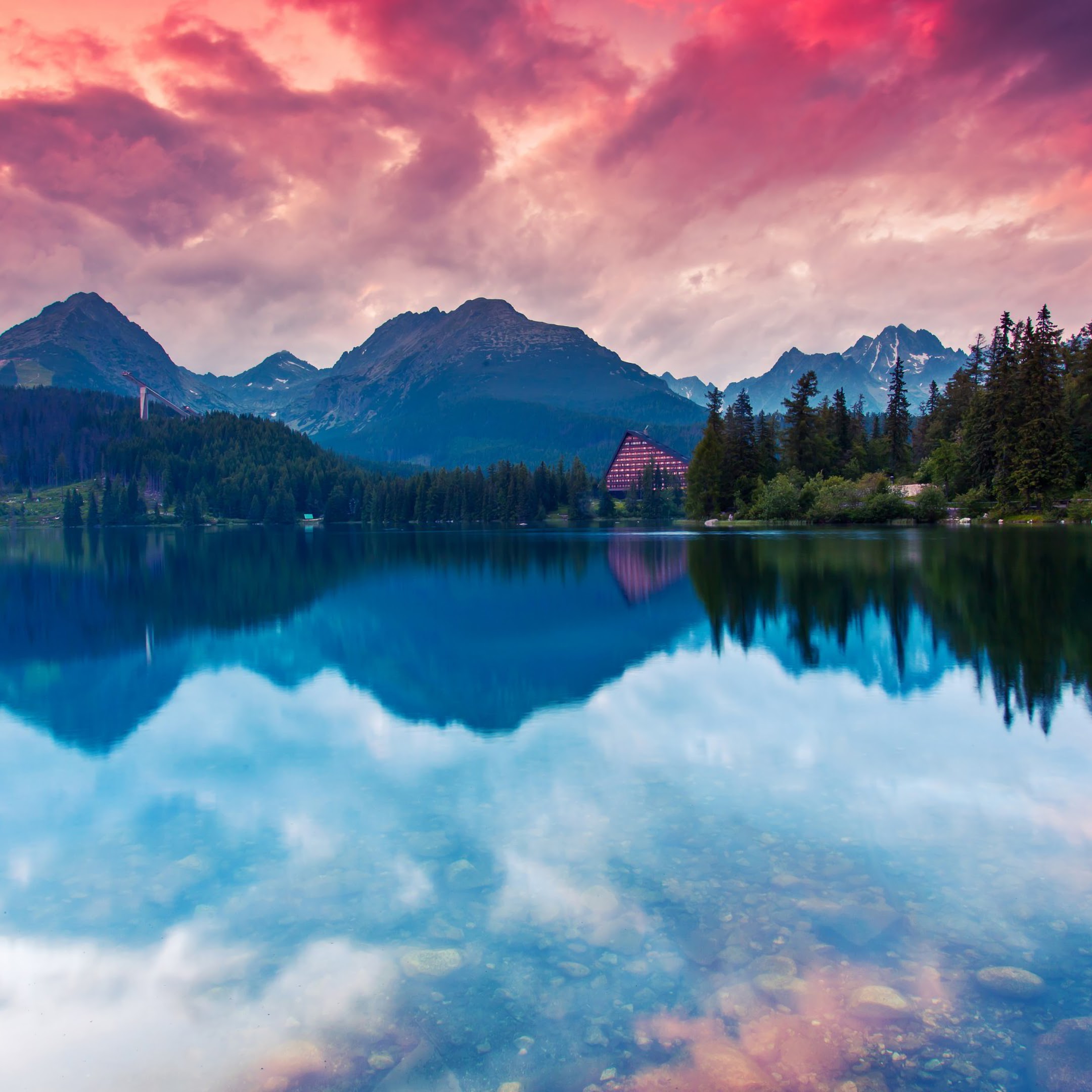 Lake, Mountains, Forest, 4K, 3840x2160, #73 Wallpaper PC Desktop