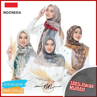 NHJ019 Jilbab Fine Motif Premium Square BMGShop