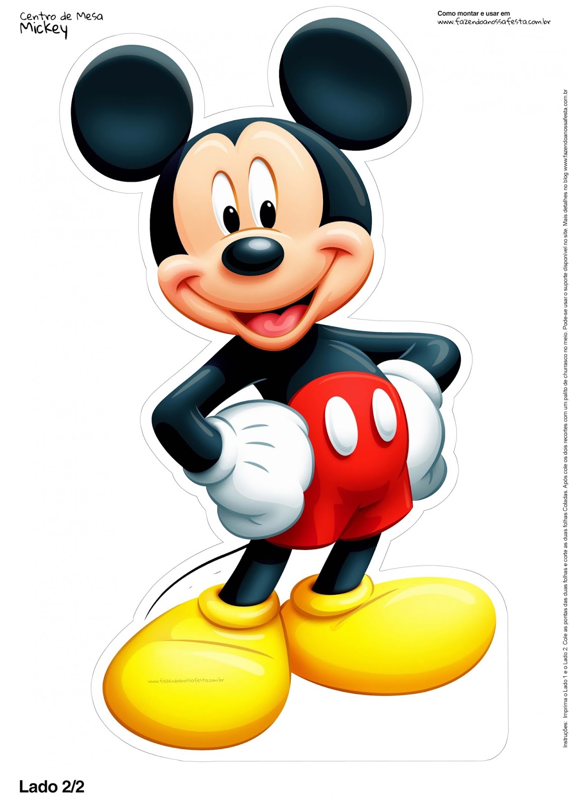 Mickey Mouse: Free Printable Centerpieces. - Oh My Fiesta! in english