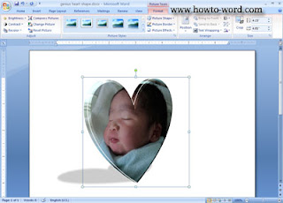 How to do a photo in heart shape by Word 2007 | How to Word