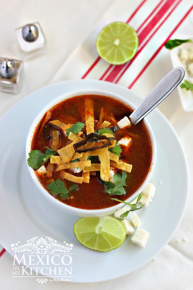 Mexico in My Kitchen Tortilla Soup Recipe Authentic Mexican Food