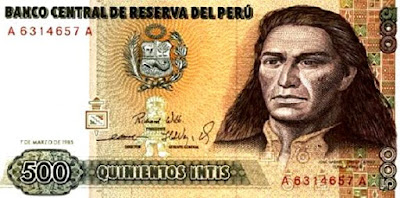 Túpac Amaru II Billete con el rostro de Túpac Amaru II
