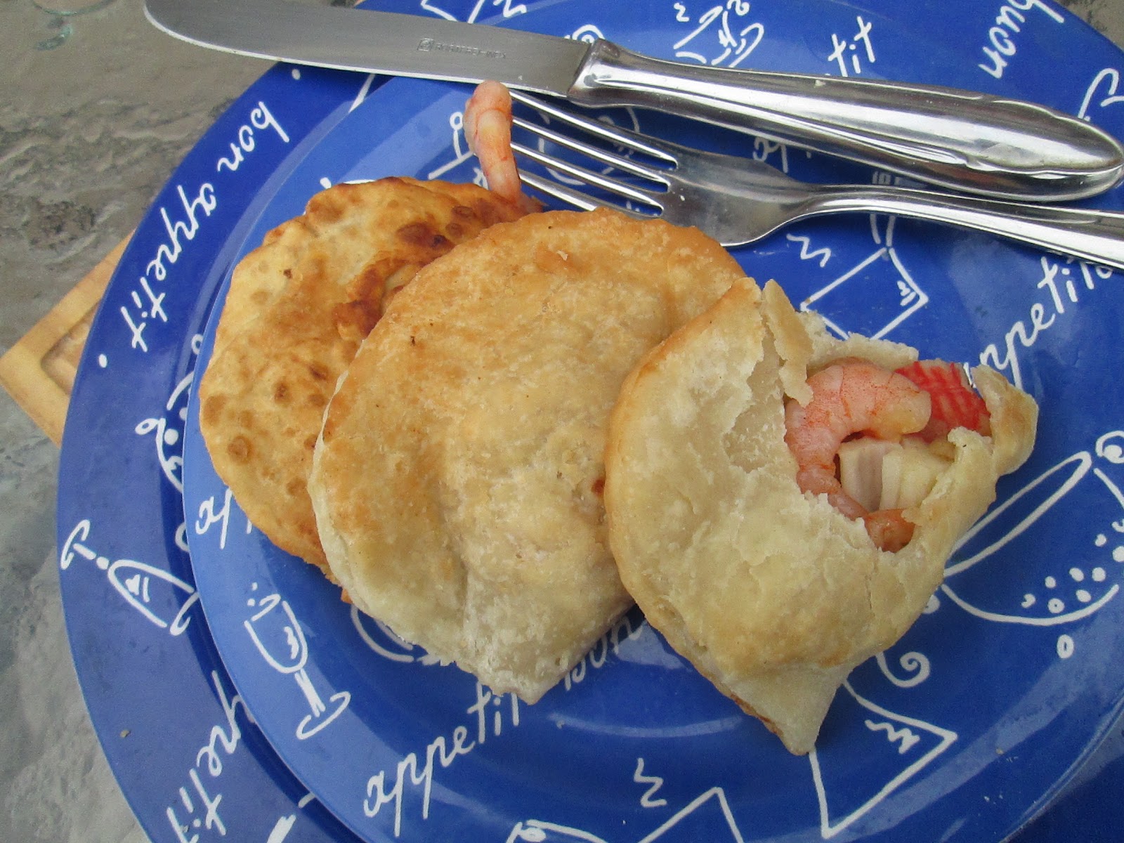Canela kitchen (gloria): Seafood empanadas (from Chile)