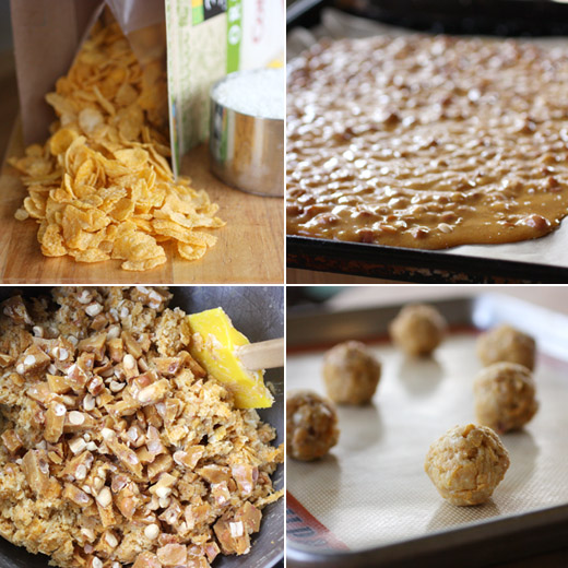 lisa is cooking Cornflake and Peanut Brittle Cookies