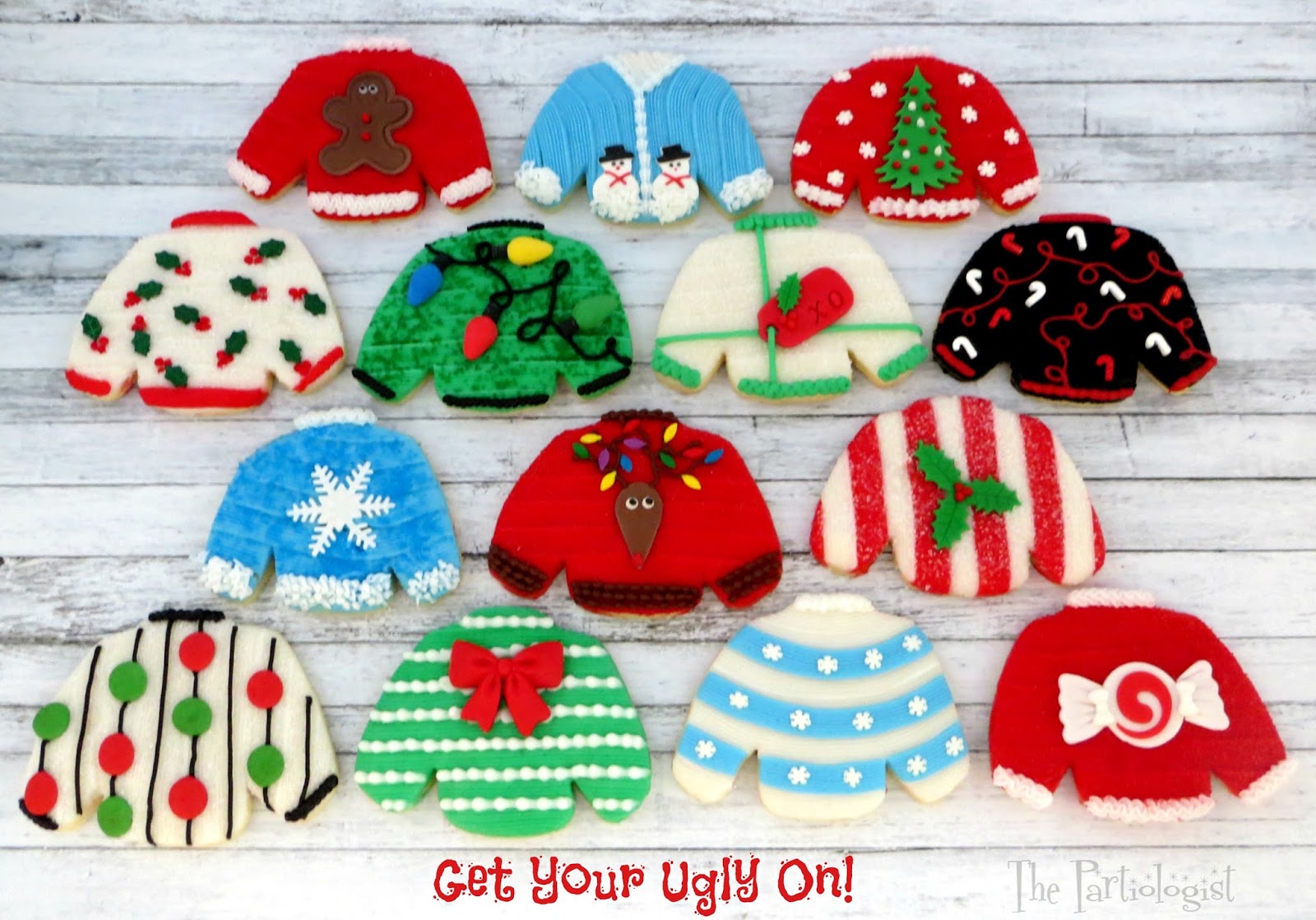 The Partiologist: Ugly Christmas Sweater Cookies!