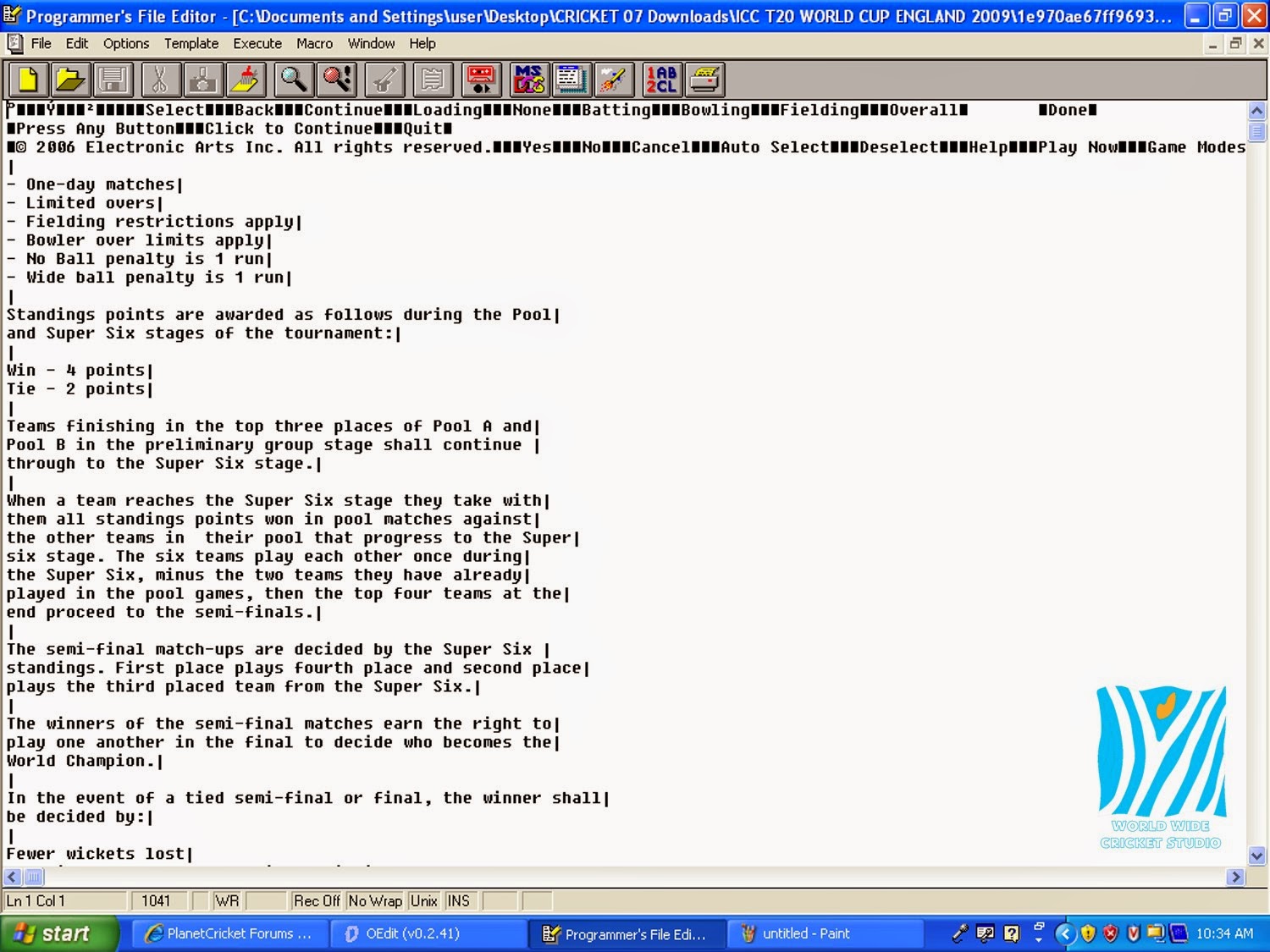 cricket 2007 save game files download
