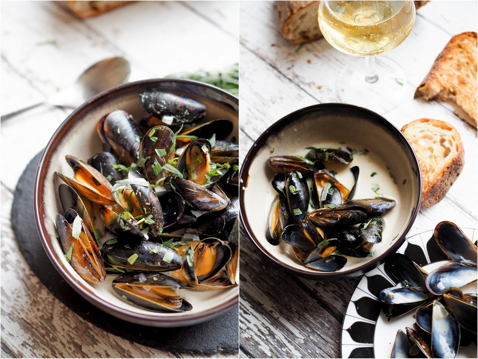 Recipe Mussels with Irish Cider, Cream & Tarragon French Foodie in