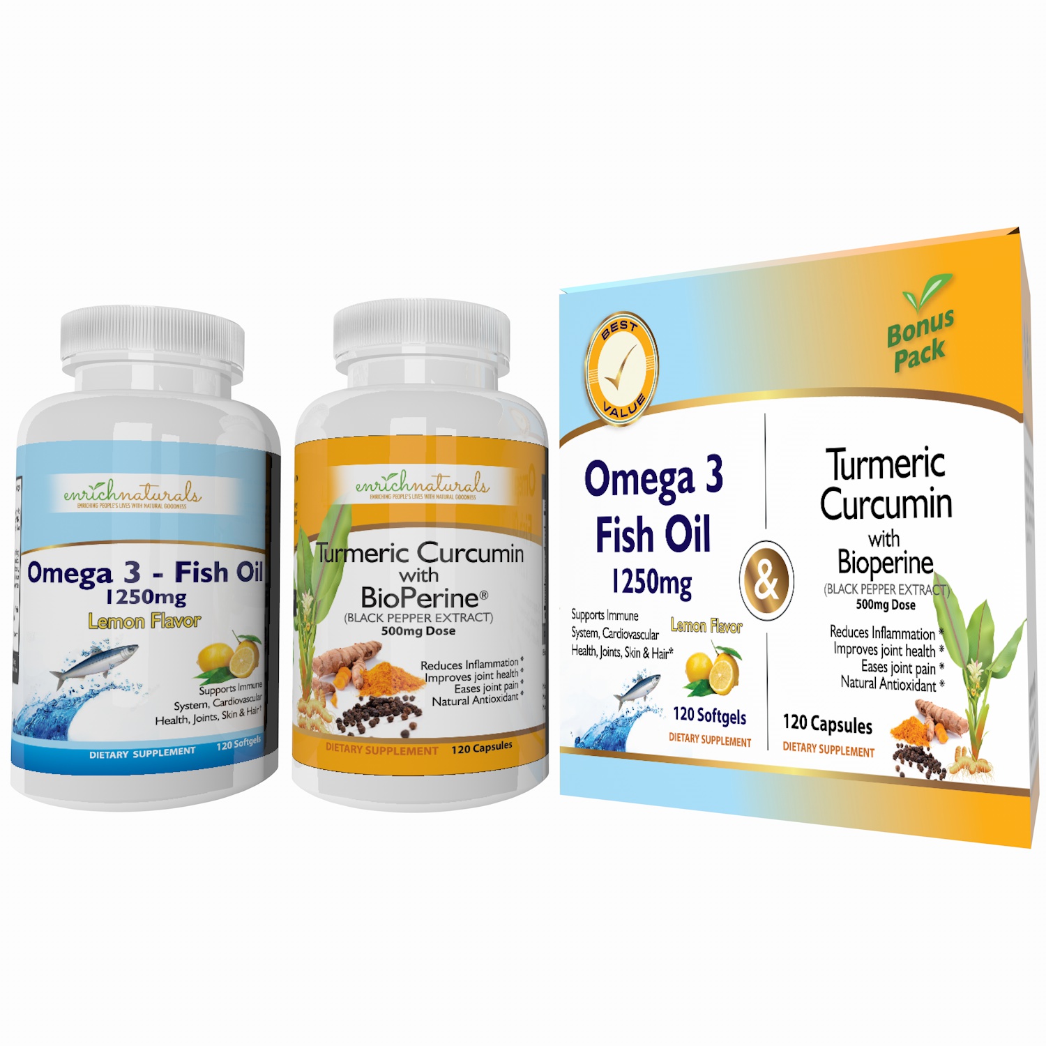 Bonus Pack - Omega 3 And Turmeric