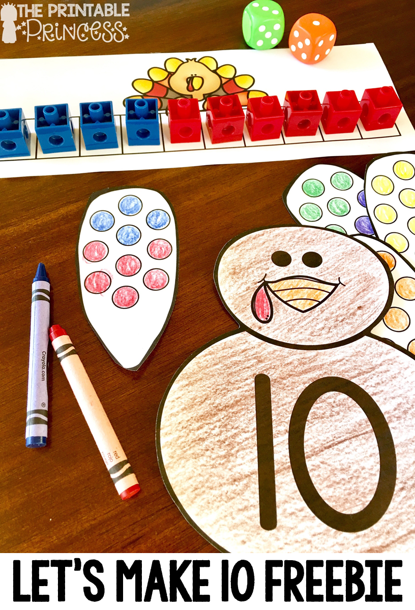 The Printable Princess Thanksgiving Games and Centers for Kindergarten