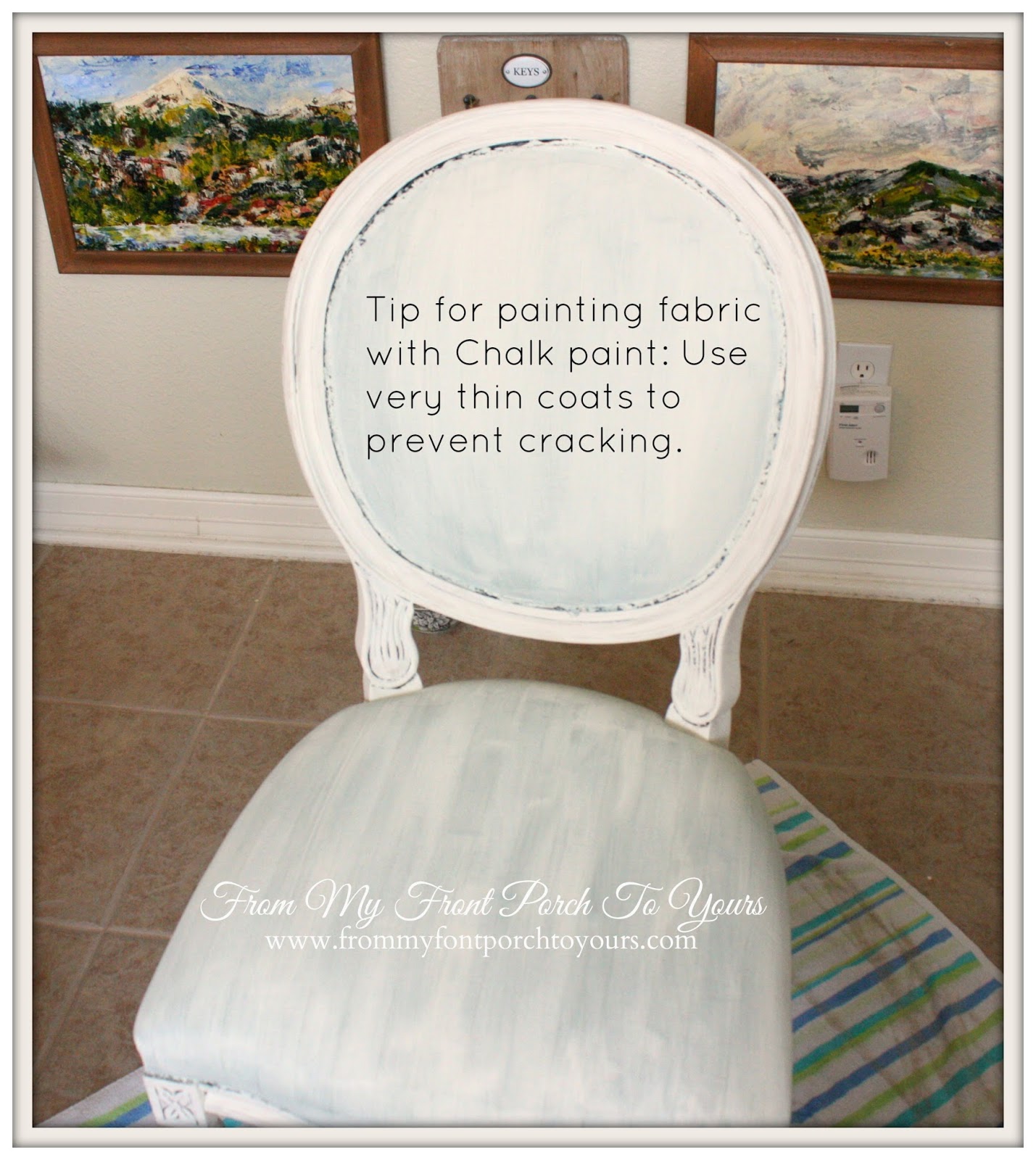 From My Front Porch To Yours- Painting Fabric With Chalk Paint