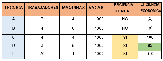 ejemplos de eficiencia economica