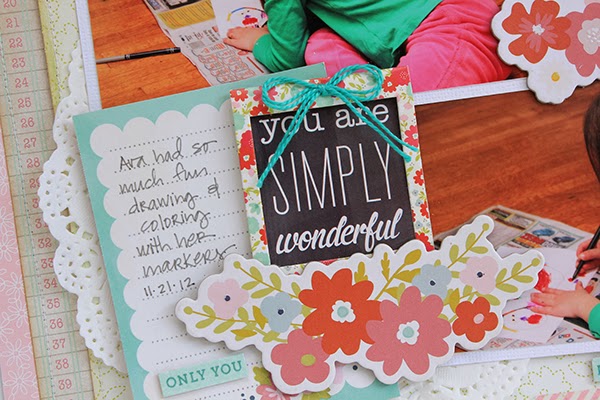 You Are Simply Wonderful layout by Juliana Michaels detail