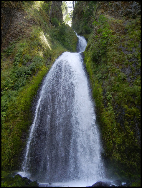 Wahkeena Falls on the Columbia River in Oregon