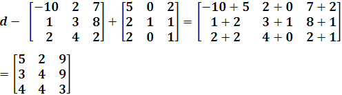 suma de dos matrices