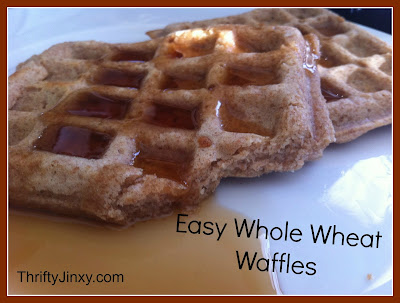 Easy Homemade Whole Wheat Waffles Recipe