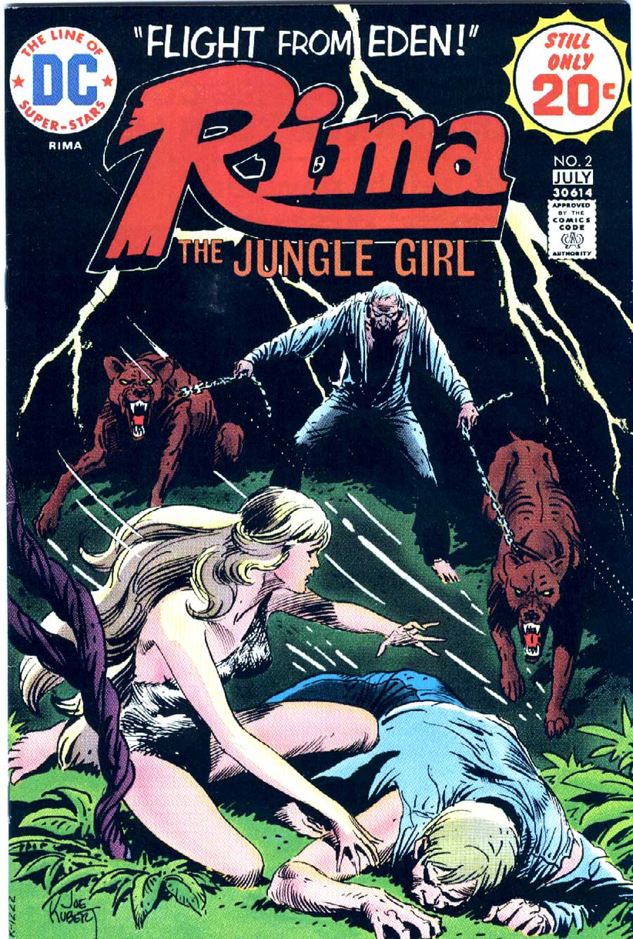 Rima the Jungle Girl v1 #2 dc bronze age comic book cover art by Joe Kubert Rima the Jungle Girl v1 #2 dc bronze age comic book cover art by Joe Kubert